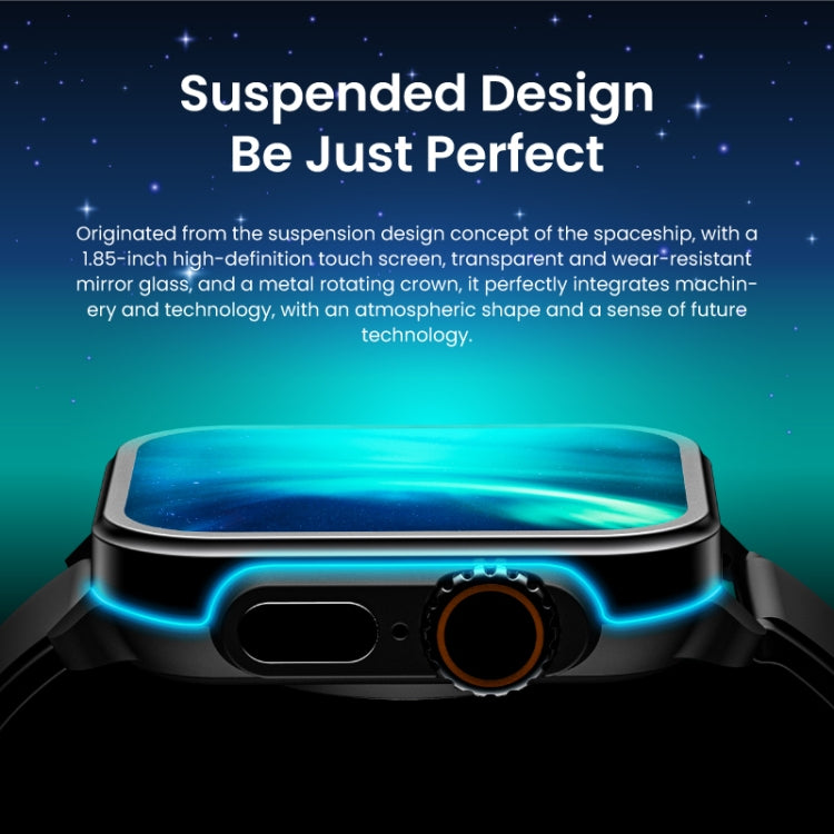 SPOVAN H6 1.83 inch TFT Screen Smart Watch Supports Bluetooth Call/Blood Oxygen Monitoring(Black) - Smart Watches by SPOVAN | Online Shopping South Africa | PMC TechLife | Buy Now Pay Later Mobicred