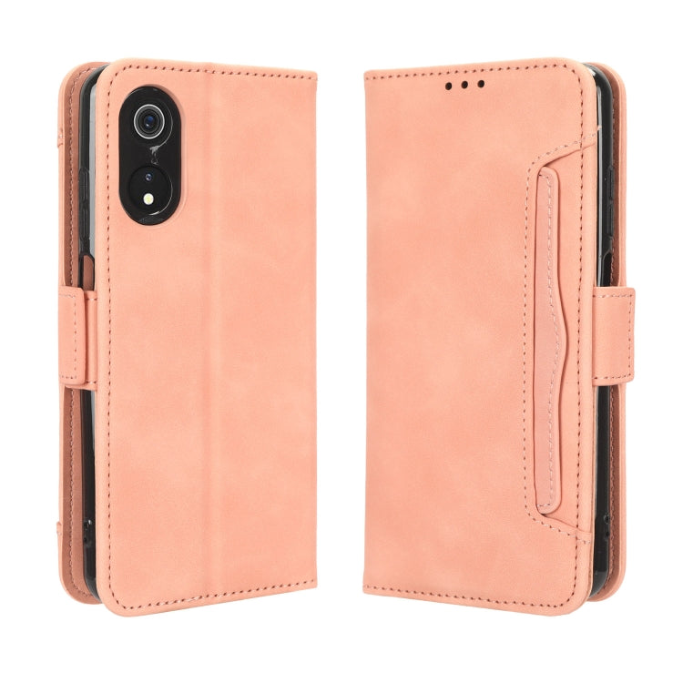For Cubot P60 Skin Feel Calf Texture Card Slots Leather Phone Case(Pink) - free shipping - PMC TechLife - Order now!