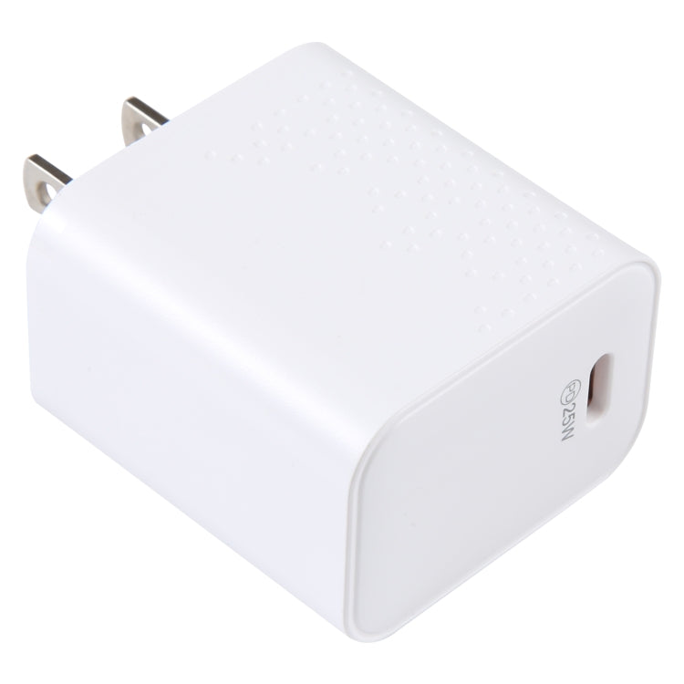 LZ-105PD 25W USB-C / Type-C Ports Dot Pattern Travel Charger, US Plug(White) - free shipping - PMC TechLife - Order now!