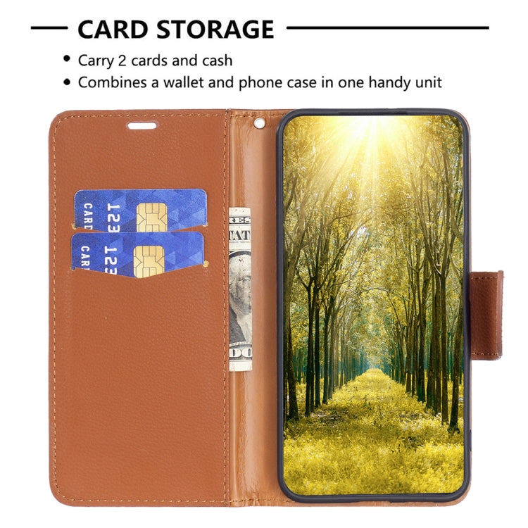 For Samsung Galaxy A25 5G Litchi Texture Pure Color Flip Leather Phone Case(Brown) - free shipping - PMC TechLife - Order now!