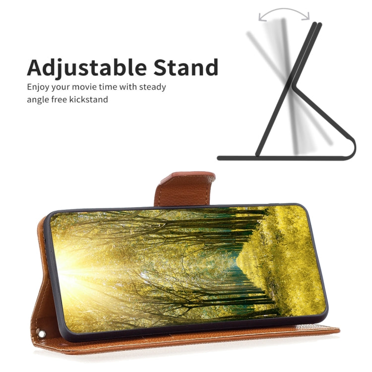For Samsung Galaxy A25 5G Litchi Texture Pure Color Flip Leather Phone Case(Brown) - free shipping - PMC TechLife - Order now!
