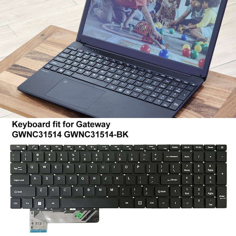 For Gateway GWNC31514 N15CS9/X317H US Version Laptop Keyboard(Black) - Keyboard by PMC TechLife | Online Shopping South Africa | PMC TechLife