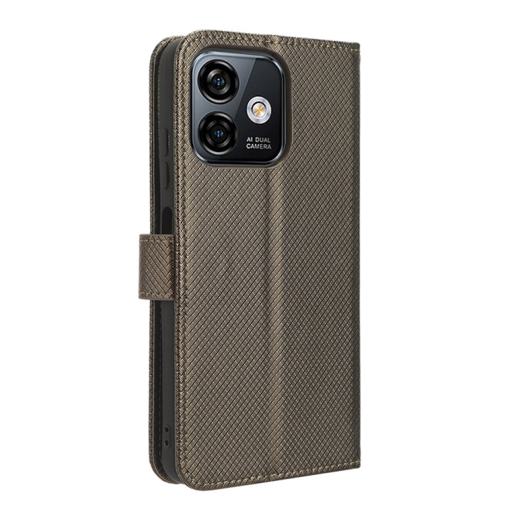 For Ulefone Note 16 Pro Diamond Texture Leather Phone Case(Brown) - free shipping - PMC TechLife - Order now!