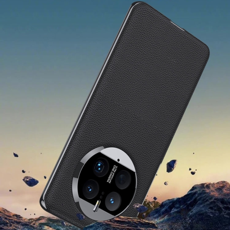 For Huawei Mate 50 GKK Electroplating Leather Surface Phone Case(Carbon Fiber) - Huawei Cases by GKK | Online Shopping South Africa | PMC TechLife | Buy Now Pay Later Mobicred