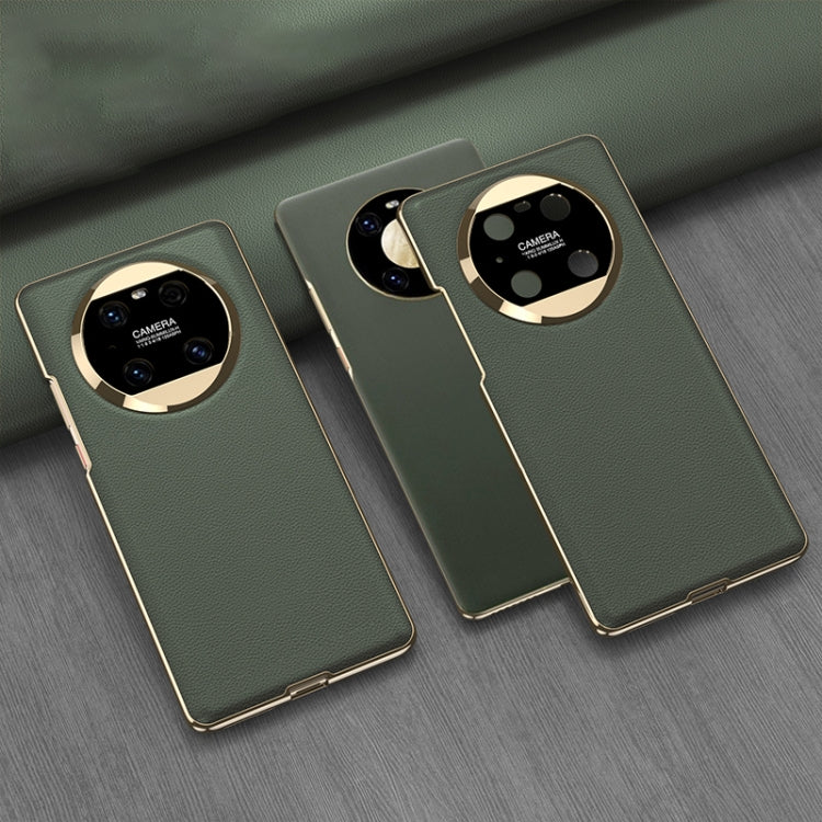 For Huawei Mate 40 Pro GKK Electroplating Leather Surface Phone Case(Green) - Huawei Cases by GKK | Online Shopping South Africa | PMC TechLife | Buy Now Pay Later Mobicred