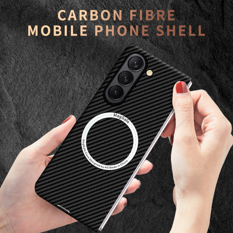For Samsung Galaxy Z Fold5 Carbon Fiber Texture MagSafe Magnetic Phone Case(Black) - free shipping - PMC TechLife - Order now!