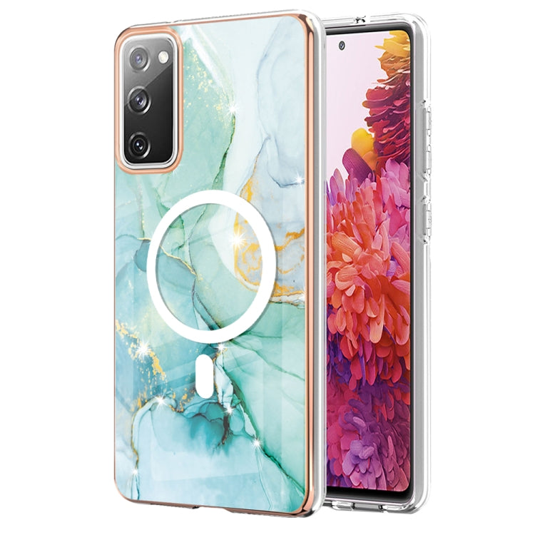 For Samsung Galaxy S20 FE 5G&4G / S20 Lite / S20 Fan Edition Marble Pattern Dual-side IMD Magsafe TPU Phone Case(Green 003) - Galaxy S20 FE Cases by PMC TechLife | Online Shopping South Africa | PMC TechLife
