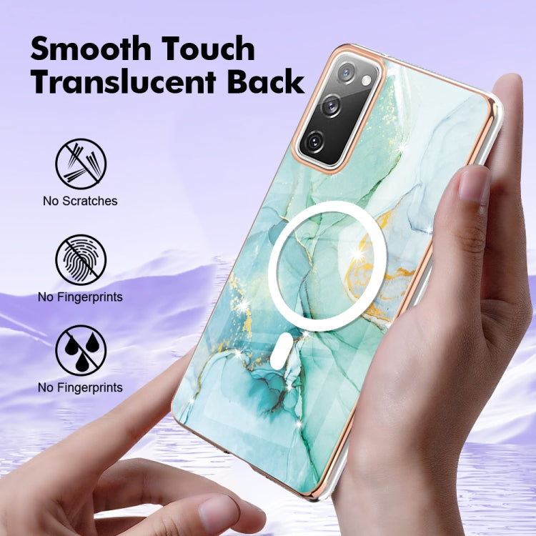 For Samsung Galaxy S20 FE 5G&4G / S20 Lite / S20 Fan Edition Marble Pattern Dual-side IMD Magsafe TPU Phone Case(Green 003) - Galaxy S20 FE Cases by PMC TechLife | Online Shopping South Africa | PMC TechLife