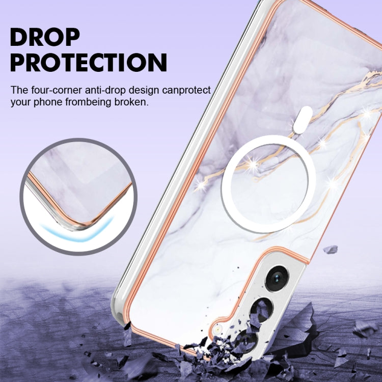 For Samsung Galaxy S23+ 5G Marble Pattern Dual-side IMD Magsafe TPU Phone Case(White 006) - Galaxy S23+ 5G Cases by PMC TechLife | Online Shopping South Africa | PMC TechLife