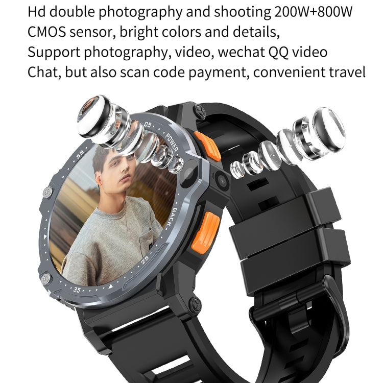 ZGP PG999 1.54 inch HD Round Screen 4G Smart Watch Android 8.1, Specification:2GB+16GB(Silver) - free shipping - PMC TechLife - Order now!