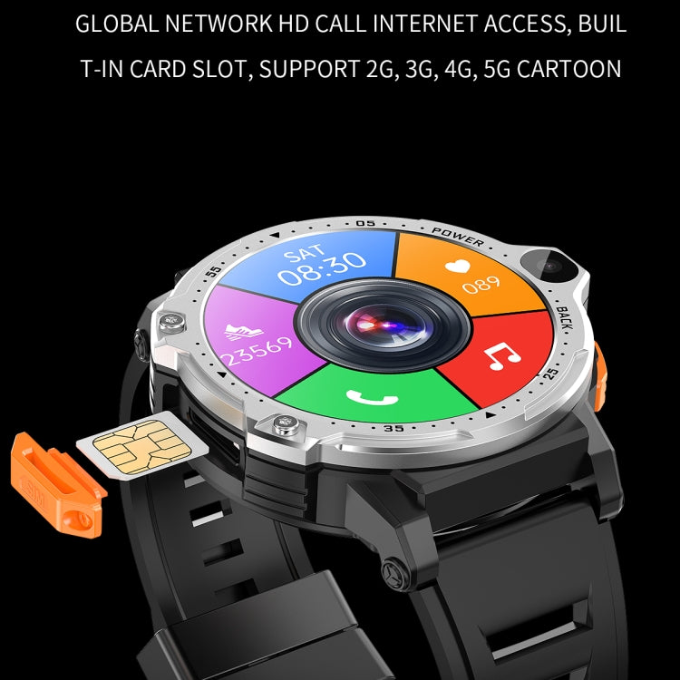 ZGP PG999 1.54 inch HD Round Screen 4G Smart Watch Android 8.1, Specification:2GB+16GB(Silver) - free shipping - PMC TechLife - Order now!