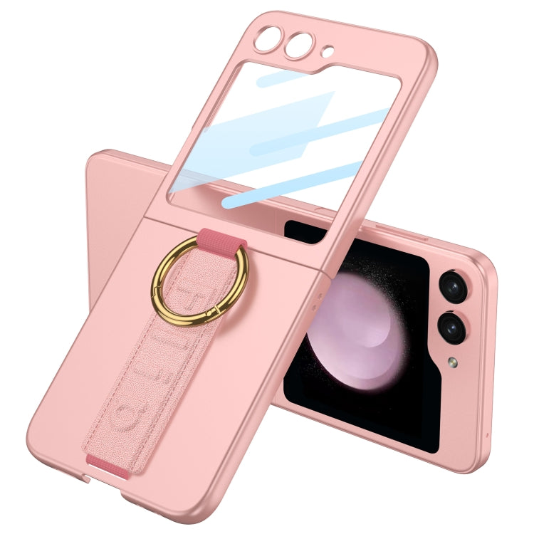 For Samsung Galaxy Z Flip5 GKK Integrated Ultrathin Shockproof Phone Case with Ring Wrist Strap(Black) - free shipping - PMC TechLife - Order now!