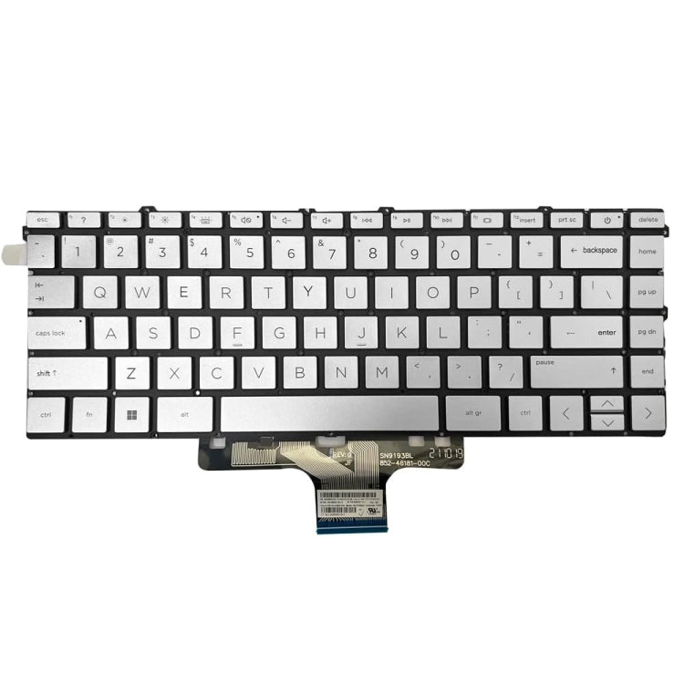For HP Pavilion X360 14-DW US Version Laptop Backlight Keyboard(Silver) - HP Spare Parts by PMC TechLife | Online Shopping South Africa | PMC TechLife