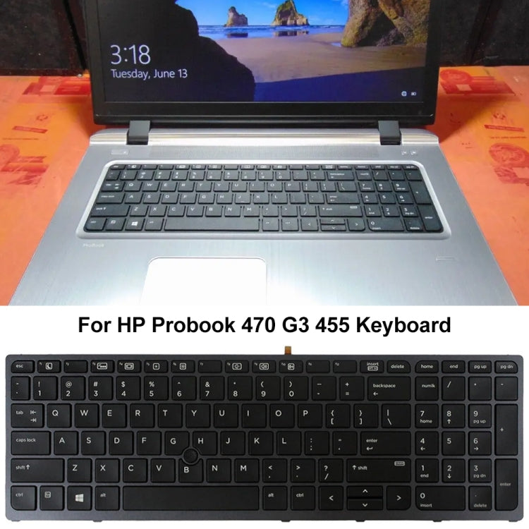 For HP Probook 470 G3 US Version Laptop Backlight Keyboard - HP Spare Parts by PMC TechLife | Online Shopping South Africa | PMC TechLife