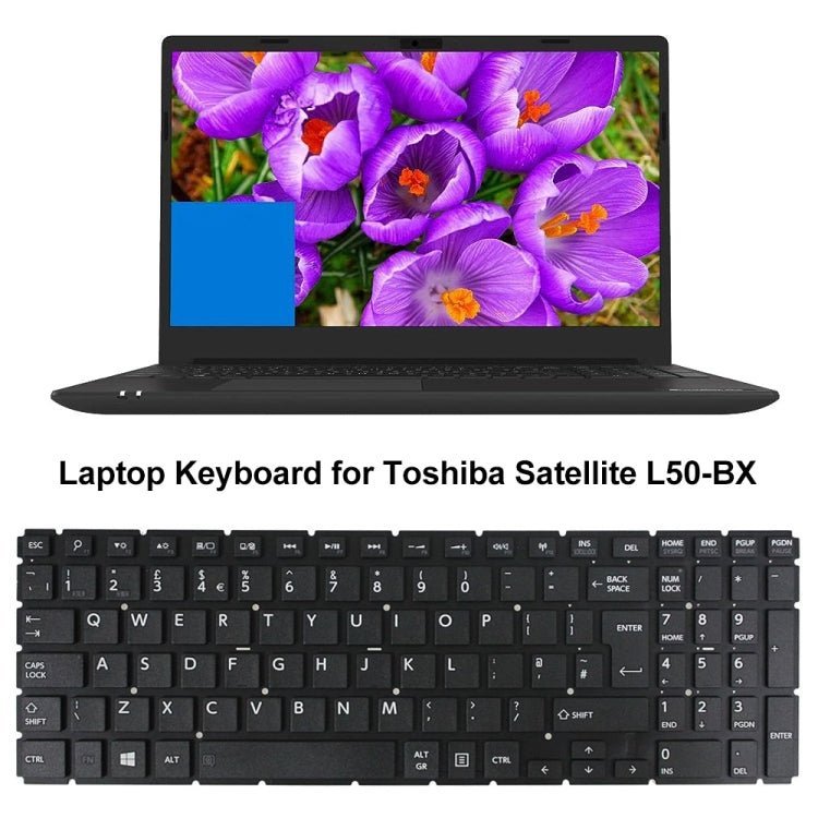 For TOSHIBA L50-BX UK Version Laptop Keyboard - Replacement Keyboards by PMC TechLife | Online Shopping South Africa | PMC TechLife