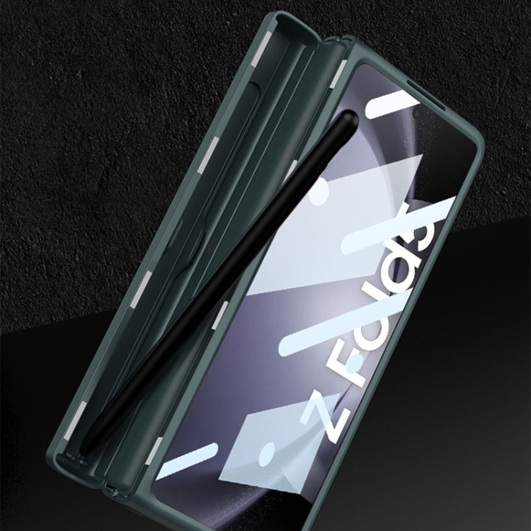 For Samsung Galaxy Z Fold5 GKK Integrated Magnetic Flip Plain Leather Phone Case with Pen Box(Cross Texture) - free shipping - PMC TechLife - Order now!