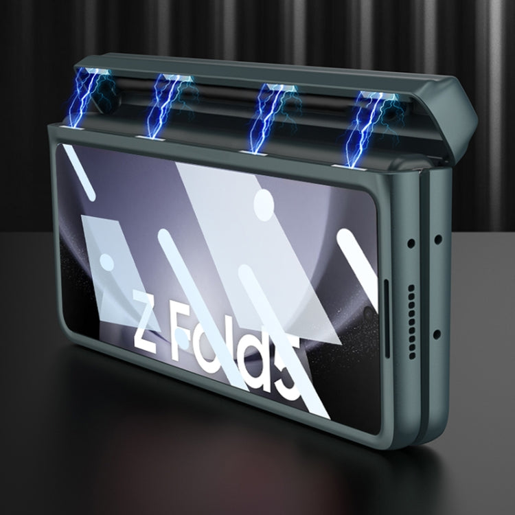 For Samsung Galaxy Z Fold5 GKK Integrated Magnetic Flip Plain Leather Phone Case with Pen Box(Cross Texture) - free shipping - PMC TechLife - Order now!