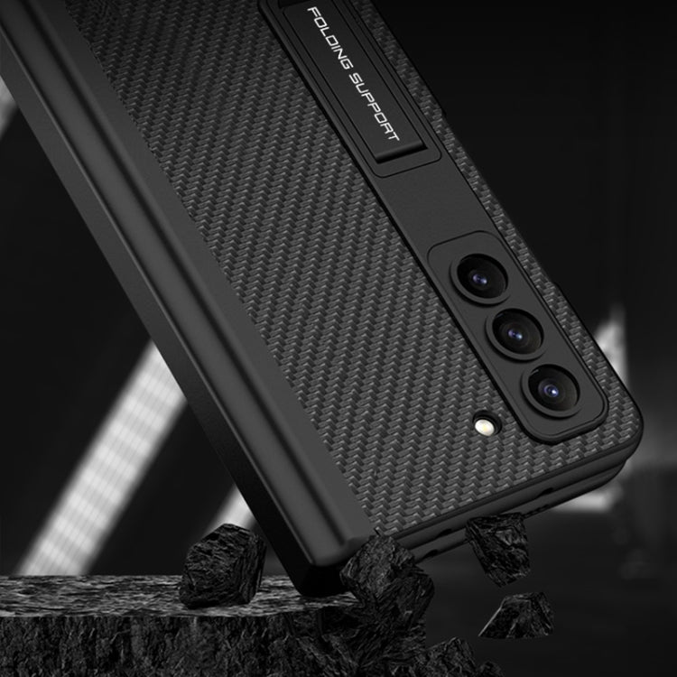 For Samsung Galaxy Z Fold5 GKK Integrated Magnetic Flip Plain Leather Phone Case with Pen Box(Cross Texture) - free shipping - PMC TechLife - Order now!