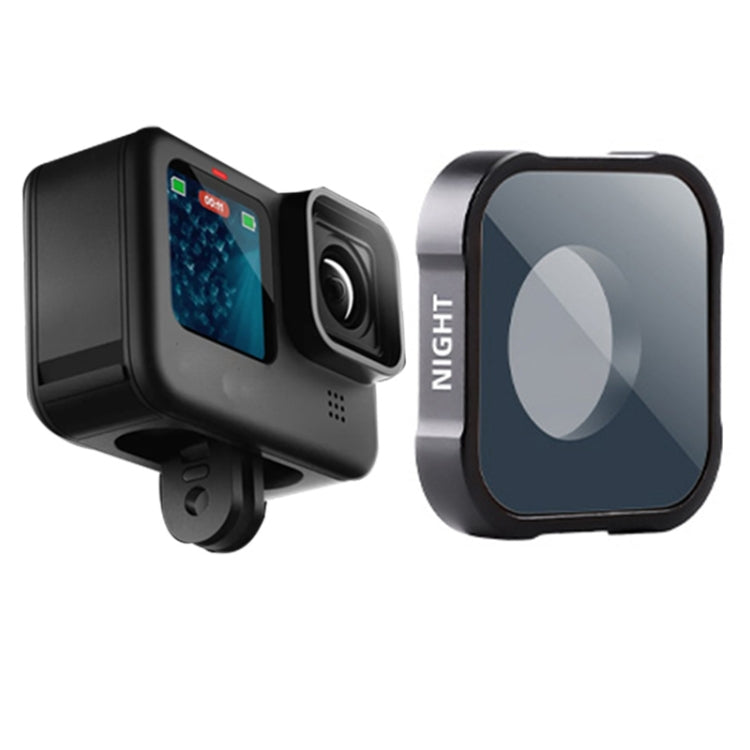 NIGHT Filter Action Camera Lens Filter For GoPro Hero11 Black / Hero11 Black mini / HERO10 Black / HERO9 Black - Lens Filter by PMC TechLife | Online Shopping South Africa | PMC TechLife