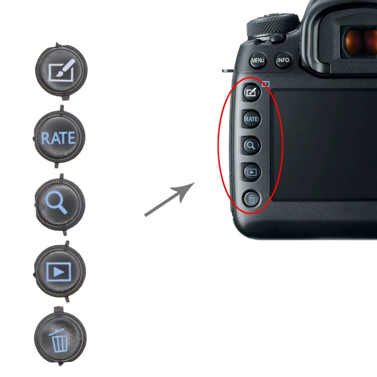 For Canon EOS 5D Mark III Menu Button Cap - Others by PMC TechLife | Online Shopping South Africa | PMC TechLife