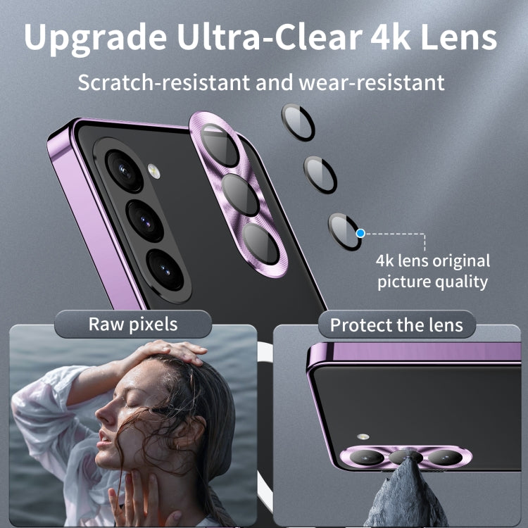 For Samsung Galaxy S23 FE 5G MagSafe Magnetic Frosted Metal Phone Case(Purple) - Galaxy S23 FE 5G Cases by PMC TechLife | Online Shopping South Africa | PMC TechLife