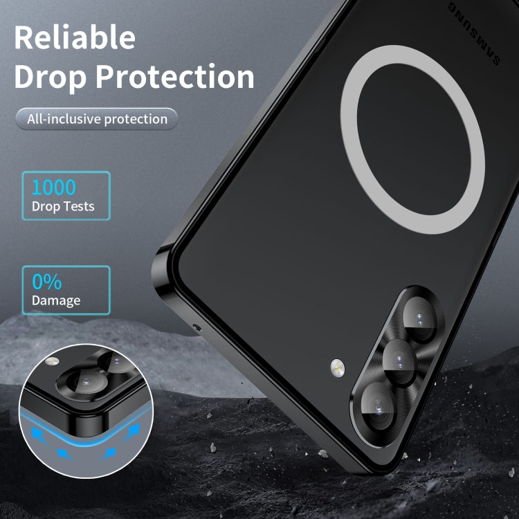 For Samsung Galaxy S24+ 5G MagSafe Magnetic Frosted Metal Phone Case(Black) - Galaxy S24+ 5G Cases by PMC TechLife | Online Shopping South Africa | PMC TechLife