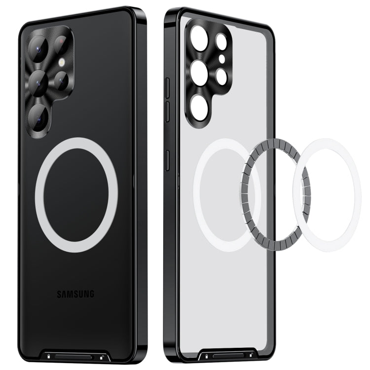 For Samsung Galaxy S24 Ultra 5G MagSafe Magnetic Frosted Metal Phone Case(Black) - Galaxy S24 Ultra 5G Cases by PMC TechLife | Online Shopping South Africa | PMC TechLife