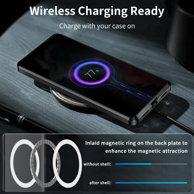 For Samsung Galaxy S24 Ultra 5G MagSafe Magnetic Frosted Metal Phone Case(Black) - Galaxy S24 Ultra 5G Cases by PMC TechLife | Online Shopping South Africa | PMC TechLife