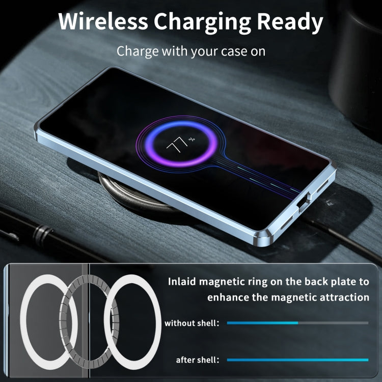 For Samsung Galaxy S24 Ultra 5G MagSafe Magnetic Frosted Metal Phone Case(Blue) - Galaxy S24 Ultra 5G Cases by PMC TechLife | Online Shopping South Africa | PMC TechLife