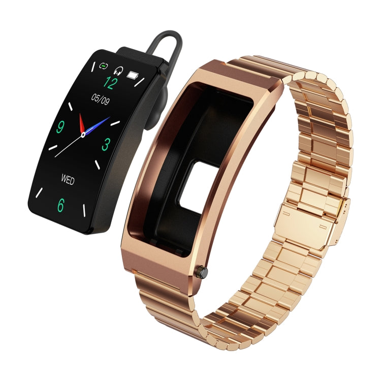 K13S 1.14 inch TFT Screen Slub Steel Strap Smart Calling Bracelet Supports Sleep Management/Blood Oxygen Monitoring(Rose Gold) - free shipping - PMC TechLife - Order now!