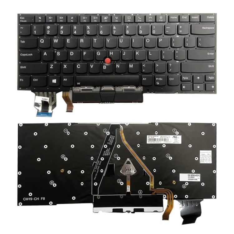 For Lenovo X1C 2019 US Version Backlight Laptop Keyboard - Lenovo Spare Parts by PMC TechLife | Online Shopping South Africa | PMC TechLife
