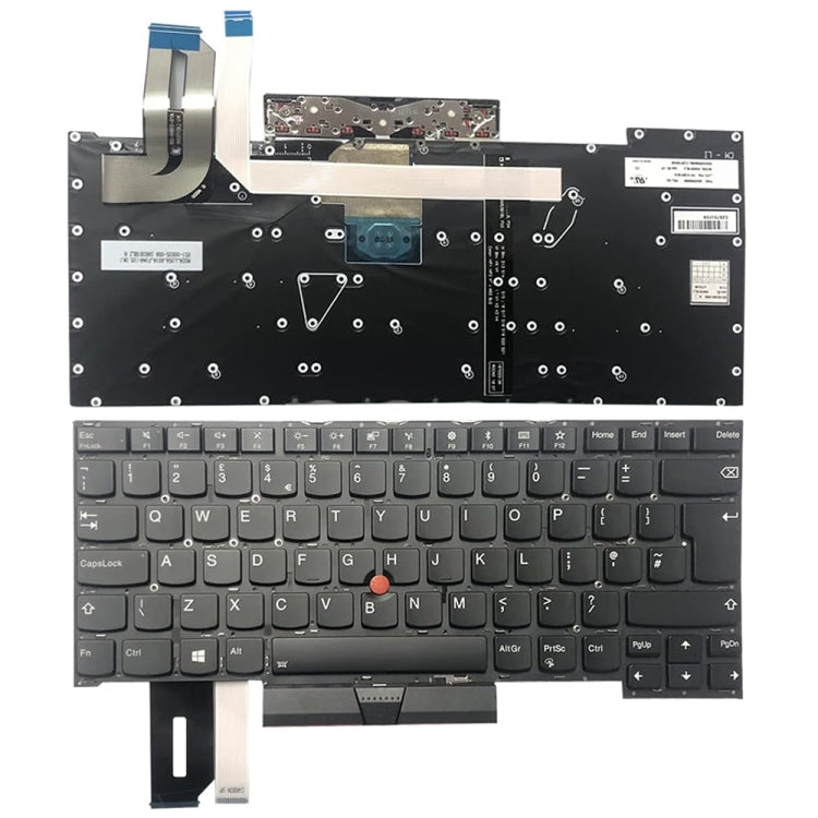 For Lenovo Thinkpad T490S 20NX 20NY UK Version Laptop Keyboard - Lenovo Spare Parts by PMC TechLife | Online Shopping South Africa | PMC TechLife