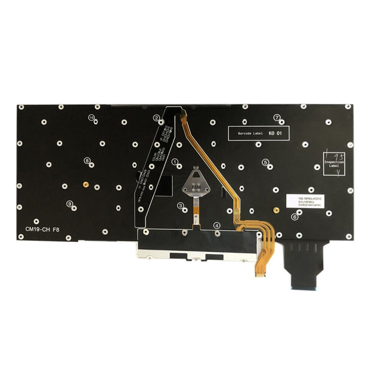 For Lenovo ThinkPad X1 Yoga 5th Gen 20UB US Version Backlight Laptop Keyboard with Touchpad Button(Dark Grey) - Lenovo Spare Parts by PMC TechLife | Online Shopping South Africa | PMC TechLife