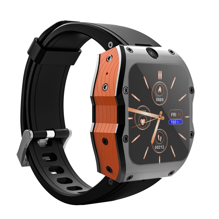 Model X 1.99 inch IP68 Waterproof Android 9.0 4G Dual Cameras Ceramics Smart Watch, Specification:4GB+128GB(Black Orange) - free shipping - PMC TechLife - Order now!