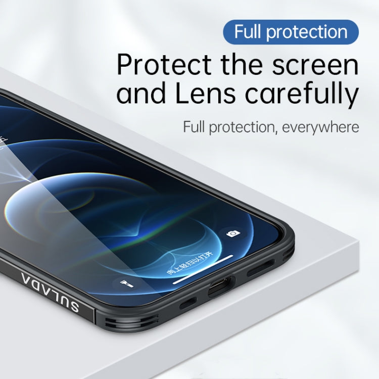 For iPhone 13 Pro Max SULADA Luxury 3D Carbon Fiber Textured Metal + TPU Frame Phone Case(Sierra Blue) - iPhone 13 Pro Max Cases by SULADA | Online Shopping South Africa | PMC TechLife