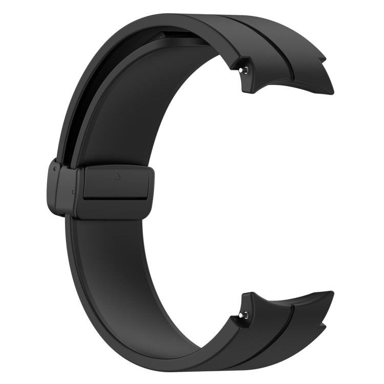 For Samsung Galaxy Watch 6 / 6 Classic Magnetic Folding Black Buckle Silicone Watch Band(Black) - Watch Bands by PMC TechLife | Online Shopping South Africa | PMC TechLife | Buy Now Pay Later Mobicred