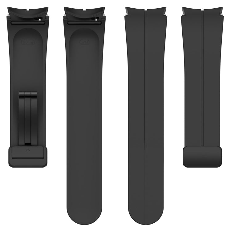 For Samsung Galaxy Watch 6 / 6 Classic Magnetic Folding Black Buckle Silicone Watch Band(Black) - Watch Bands by PMC TechLife | Online Shopping South Africa | PMC TechLife | Buy Now Pay Later Mobicred