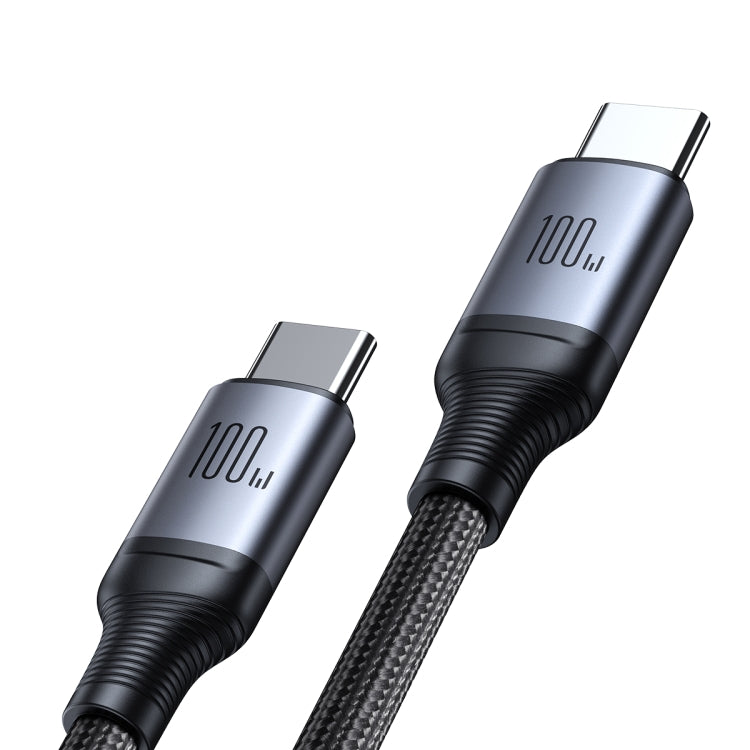 JOYROOM A21 100W Type-C to Dual Type-C 2 in 1 Charging Cable, Length: 1.5m(Black) - USB-C & Type-C Cable by JOYROOM | Online Shopping South Africa | PMC TechLife | Buy Now Pay Later Mobicred