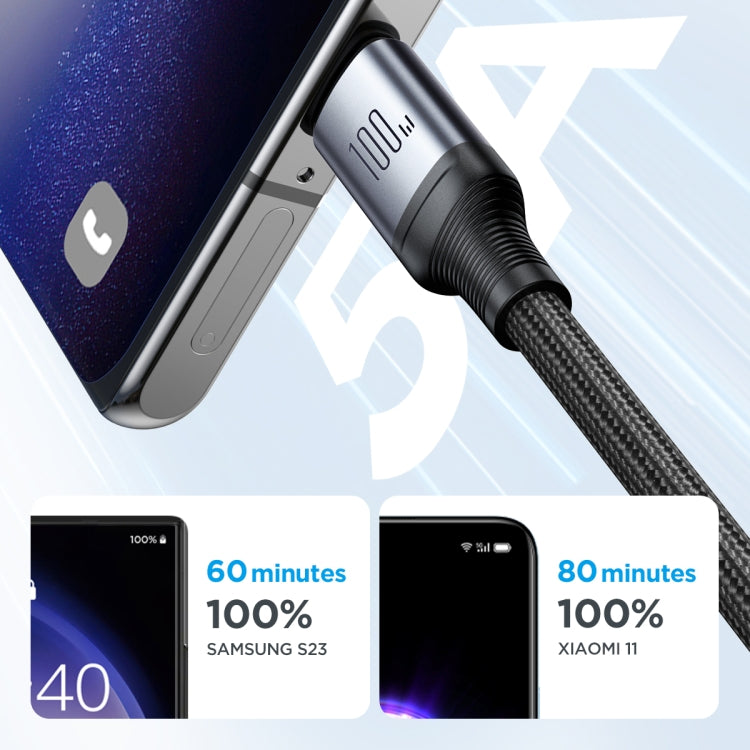 JOYROOM A21 100W Type-C to Dual Type-C 2 in 1 Charging Cable, Length: 1.5m(Black) - USB-C & Type-C Cable by JOYROOM | Online Shopping South Africa | PMC TechLife | Buy Now Pay Later Mobicred