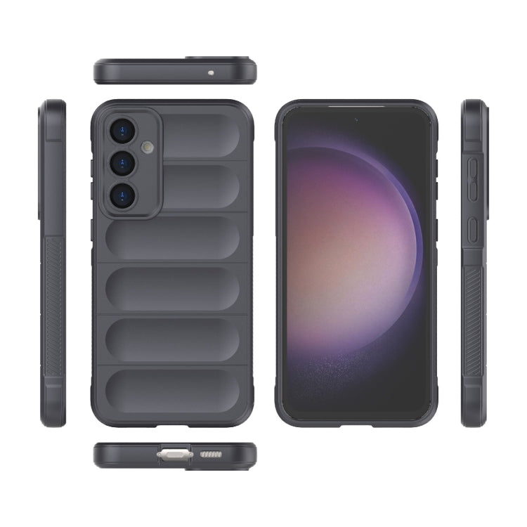 For Samsung Galaxy S23 FE 5G Magic Shield TPU + Flannel Phone Case(Dark Grey) - free shipping - PMC TechLife - Order now!