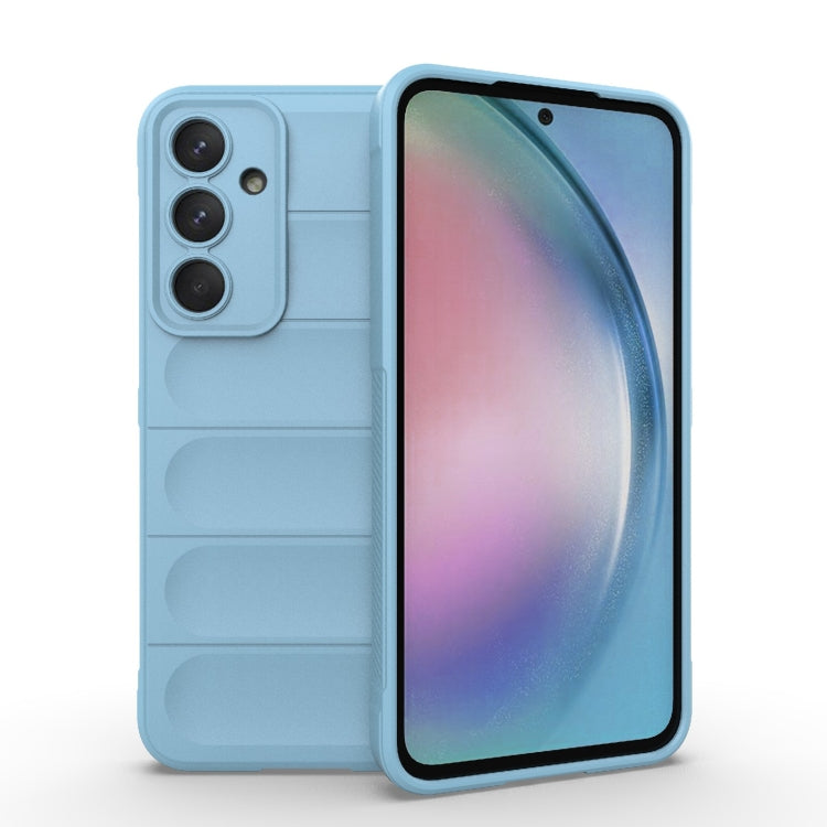 For Samsung Galaxy A55 5G Magic Shield TPU + Flannel Phone Case(Light Blue) - free shipping - PMC TechLife - Order now!