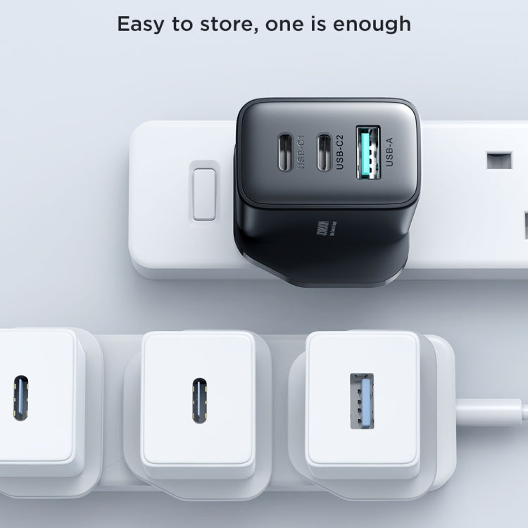 JOYRO0M JR-TCF10 32W Dual USB-C/Type-C+USB Fast Charger, Plug:UK Plug(Black) - USB Charger by JOYROOM | Online Shopping South Africa | PMC TechLife