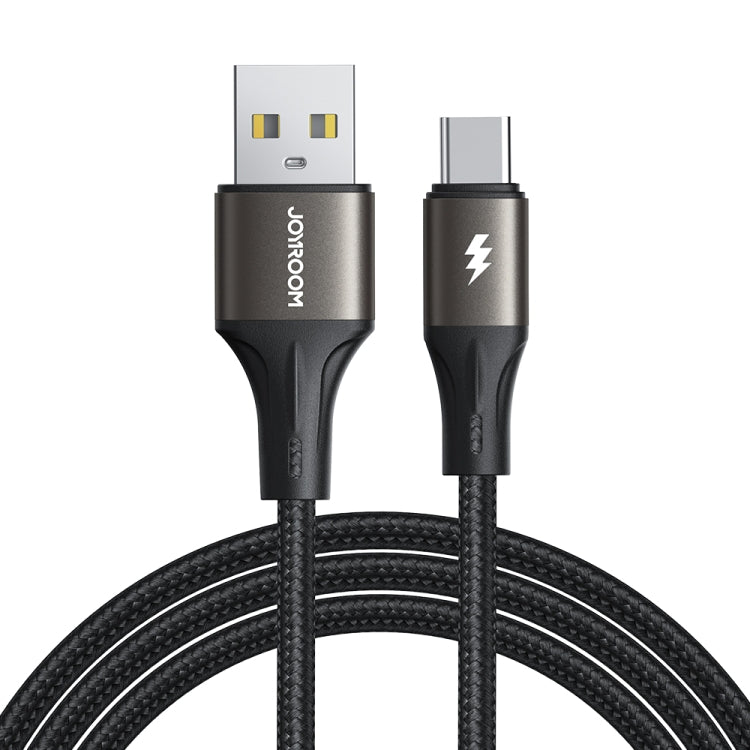 JOYROOM SA25-AC3 3A USB to USB-C/Type-C Fast Charge Data Cable, Length:1.2m(Black) - USB-C & Type-C Cable by JOYROOM | Online Shopping South Africa | PMC TechLife | Buy Now Pay Later Mobicred