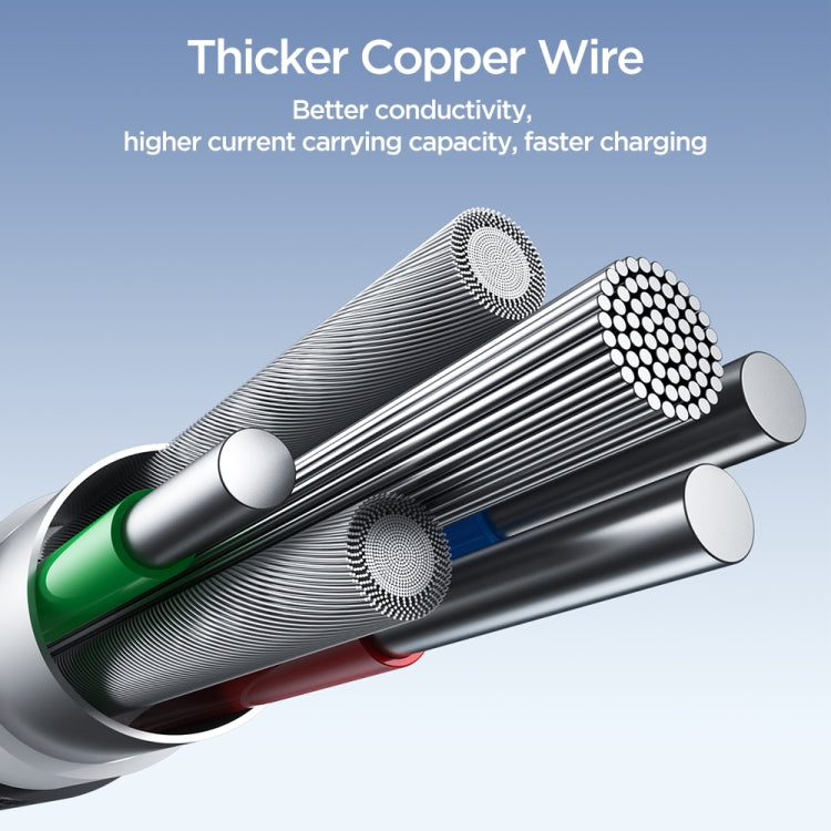 JOYROOM SA25-AC3 3A USB to USB-C/Type-C Fast Charge Data Cable, Length:1.2m(Black) - USB-C & Type-C Cable by JOYROOM | Online Shopping South Africa | PMC TechLife | Buy Now Pay Later Mobicred