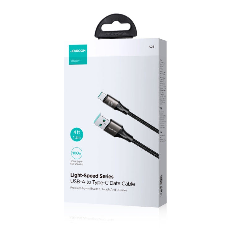 JOYROOM SA25-AC6 100W USB to USB-C/Type-C Fast Charge Data Cable, Length:1.2m(Black) - free shipping - PMC TechLife - Order now!