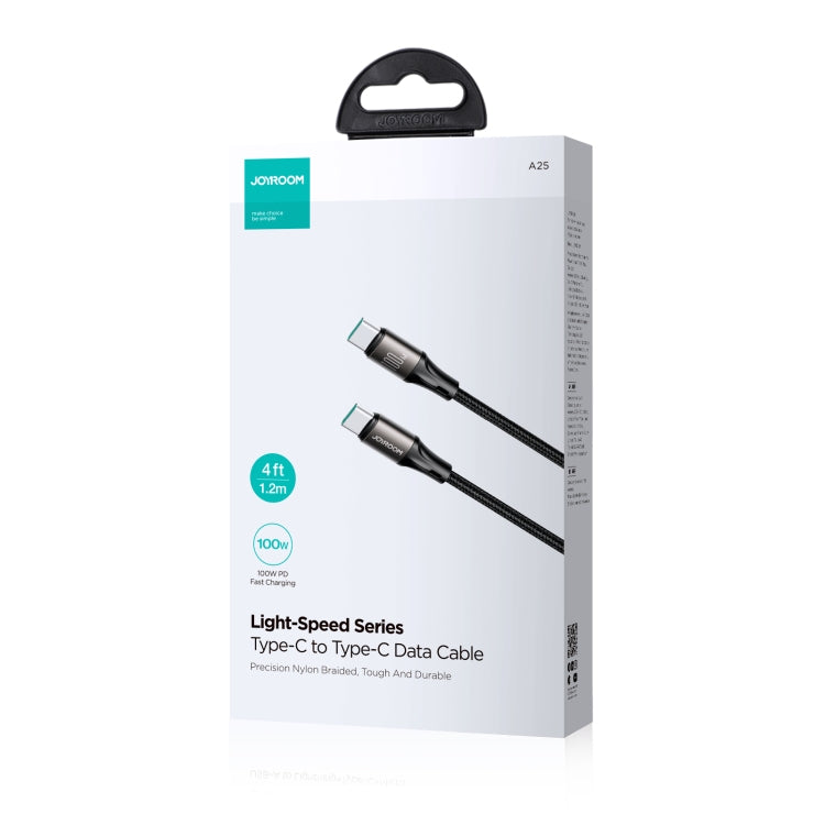 JOYROOM SA25-CC5 100W USB-C/Type-C to USB-C/Type-C Fast Charge Data Cable, Length:1.2m(Black) - USB-C & Type-C Cable by JOYROOM | Online Shopping South Africa | PMC TechLife