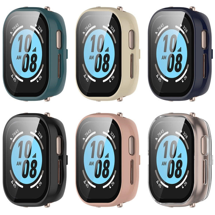 For Honor Watch 4 PC + 9H Tempered Glass Integrated Watch Case(Pink) - Watch Cases by PMC TechLife | Online Shopping South Africa | PMC TechLife | Buy Now Pay Later Mobicred