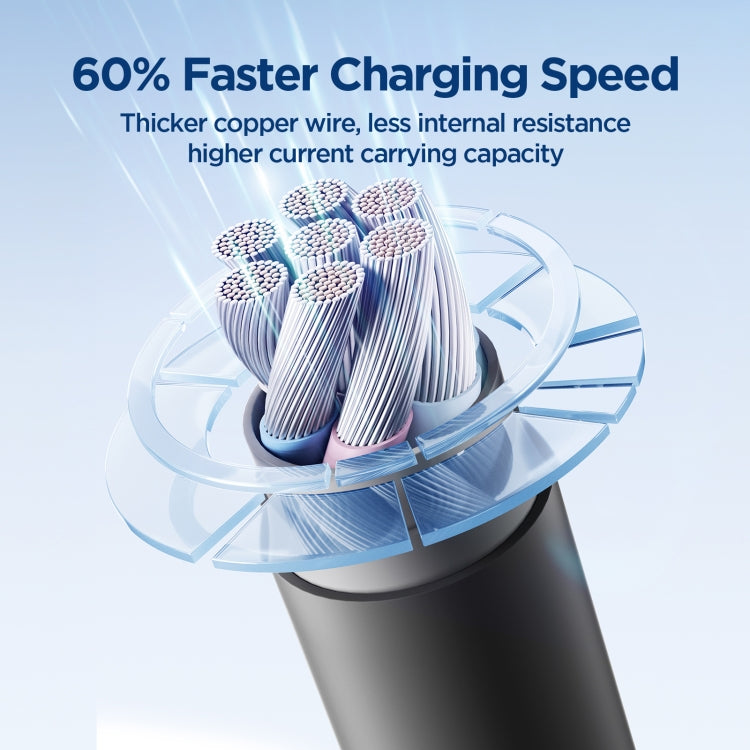 JOYROOM SA29-CC5 100W USB-C/Type-C to USB-C/Type-C Liquid Silicone Fast Charging Data Cable, Length: 1.2m(Black) - USB-C & Type-C Cable by JOYROOM | Online Shopping South Africa | PMC TechLife