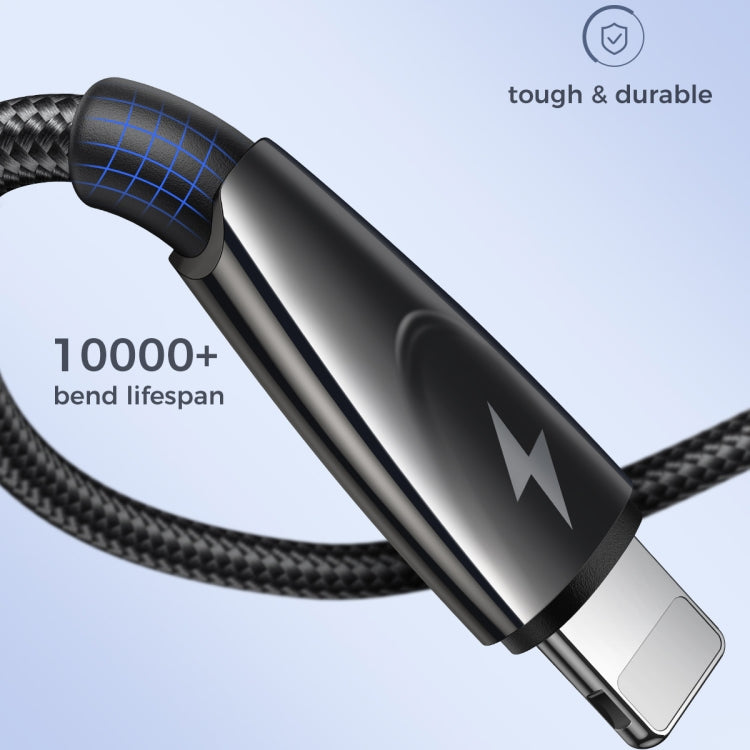 JOYROOM SA31-AL3 3A USB to 8 Pin Fast Charge Data Cable, Length: 1.2m(Black) - free shipping - PMC TechLife - Order now!