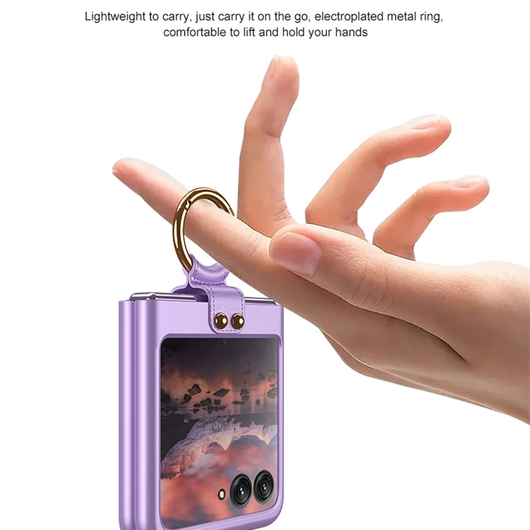 For Motorola Razr 40 Ultra GKK Ultra-thin PC Ring Holder Phone Case(Pink) - Motorola Cases by GKK | Online Shopping South Africa | PMC TechLife | Buy Now Pay Later Mobicred